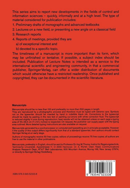 Produktbild: Singularly Perturbed and Weakly Coupled Linear Control Systems