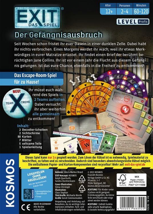 Produktbild: EXIT® - Das Spiel: Der Gefängnisausbruch