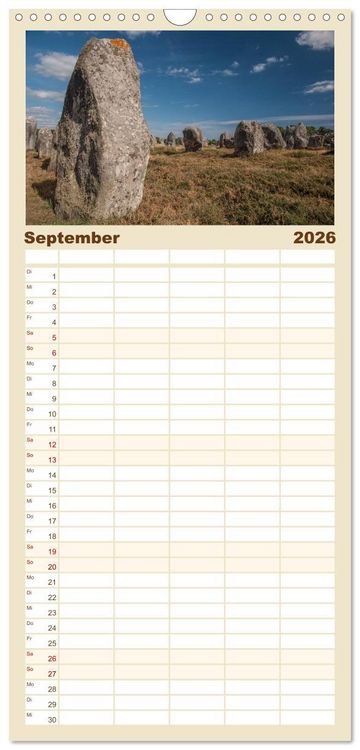 Produktbild: Familienplaner 2026 - Bretagne: Finist&egrave;re - am Ende der Welt mit 5 Spalten (Wandkalender, 21 x 45 cm) CALVENDO