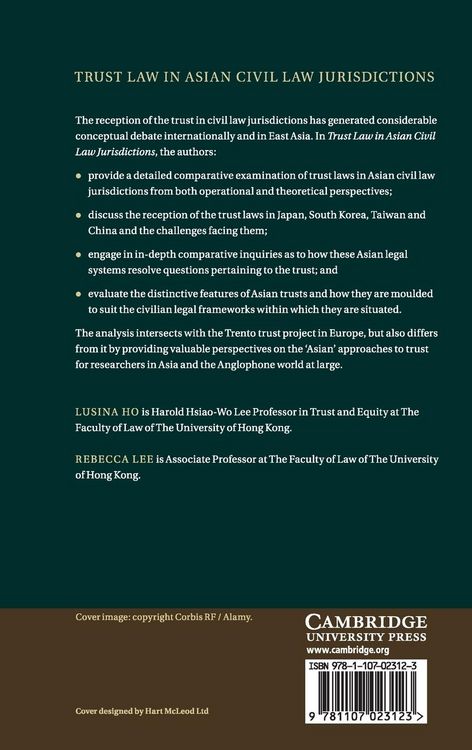 Produktbild: Trust Law in Asian Civil Law Jurisdictions