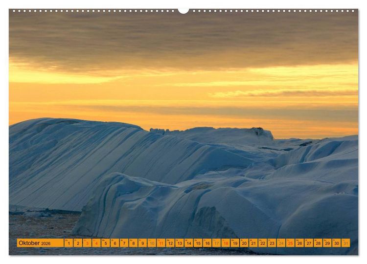 Produktbild: EISIGE GIGANTEN in der DISKOBUCHT (Wandkalender 2026 DIN A2 quer), CALVENDO Monatskalender