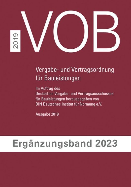 Produktbild: VOB Vergabe- und Vertragsordnung f&uuml;r Bauleistungen