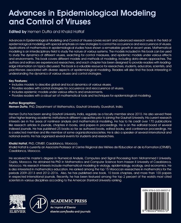 Produktbild: Advances in Epidemiological Modeling and Control of Viruses