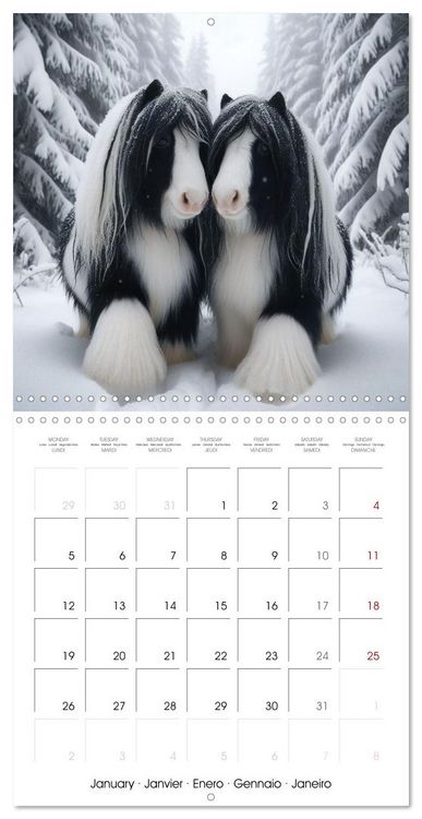 Produktbild: The majestic beauty of Gypsy Vanner (Wall Calendar 2026 12 &times; 12 Inch) CALVENDO 12 Month Wall Calendar