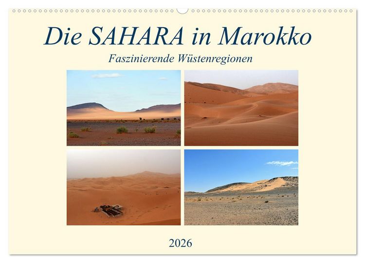 Produktbild: Die SAHARA in Marokko, Faszinierende W&uuml;stenregionen (Wandkalender 2026 DIN A2 quer), CALVENDO Monatskalender
