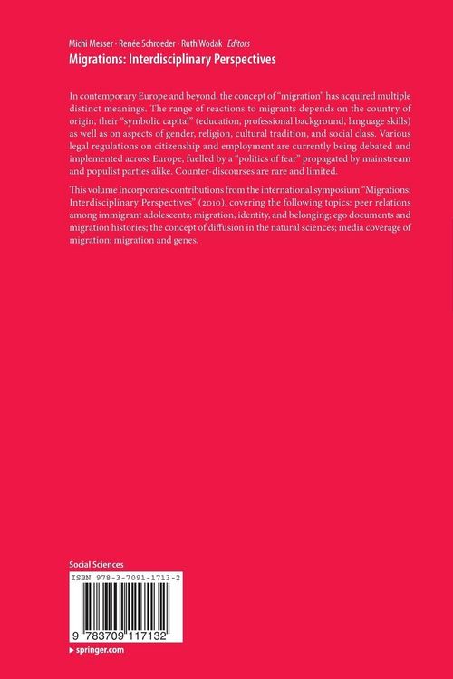 Produktbild: Migrations: Interdisciplinary Perspectives