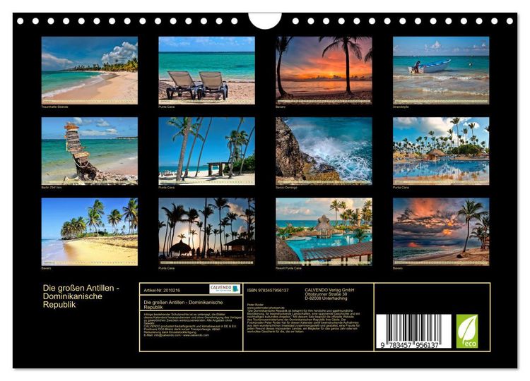 Produktbild: Die gro&szlig;en Antillen - Dominikanische Republik (Wandkalender 2026 DIN A4 quer), CALVENDO Monatskalender
