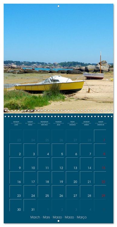 Produktbild: En attendant la mar&eacute;e... (Calendrier mural carr&eacute; 2026 30x30 cm) Calendrier double avec une page pour vos prises de notes