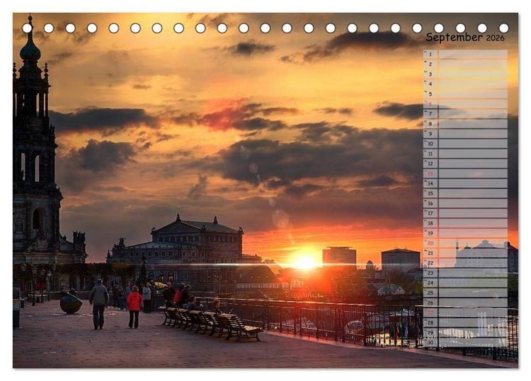 Produktbild: Dresden 2026 / Geburtstagskalender (Tischkalender 2026 DIN A5 quer), CALVENDO Monatskalender