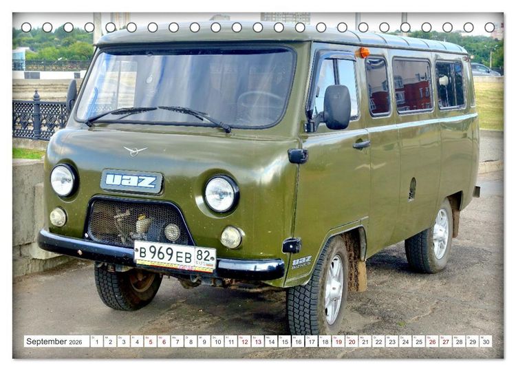 Produktbild: 60 Jahre Buchanka - Der Kult-Transporter der UdSSR UAZ-452 (Tischkalender 2026 DIN A5 quer), CALVENDO Monatskalender