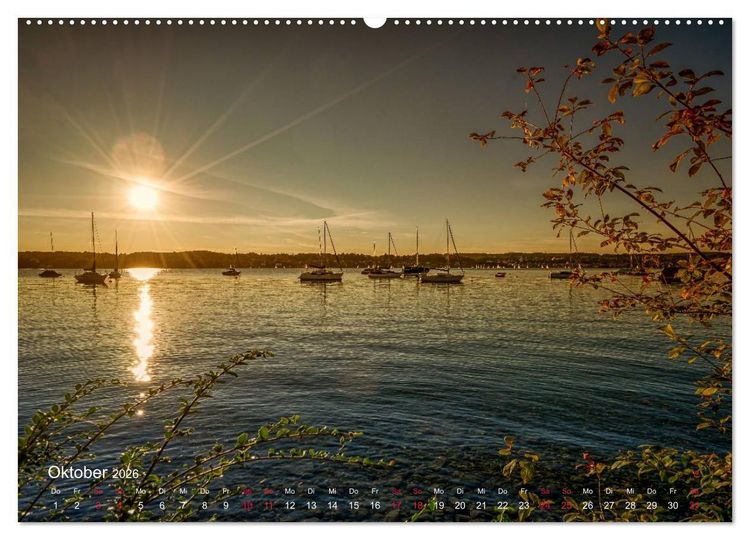 Produktbild: Impressionen vom Starnberger See (Wandkalender 2026 DIN A2 quer), CALVENDO Monatskalender