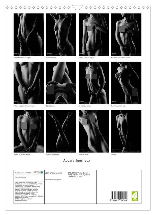 Produktbild: Apparat lumineux (Calendrier mural 2026 DIN A3 horizontal), CALVENDO calendrier mensuel