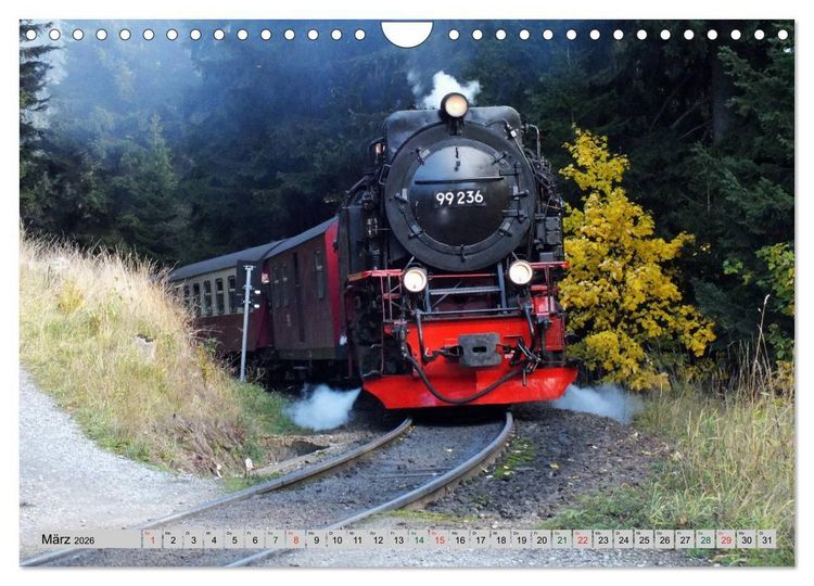Produktbild: Unter Dampf durch den Harz (Wandkalender 2026 DIN A4 quer), CALVENDO Monatskalender