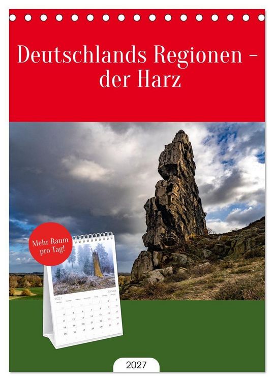Produktbild: Tischplaner 2027 - Deutschlands Regionen - der Harz (A5 Tischkalender zum Aufstellen) CALVENDO