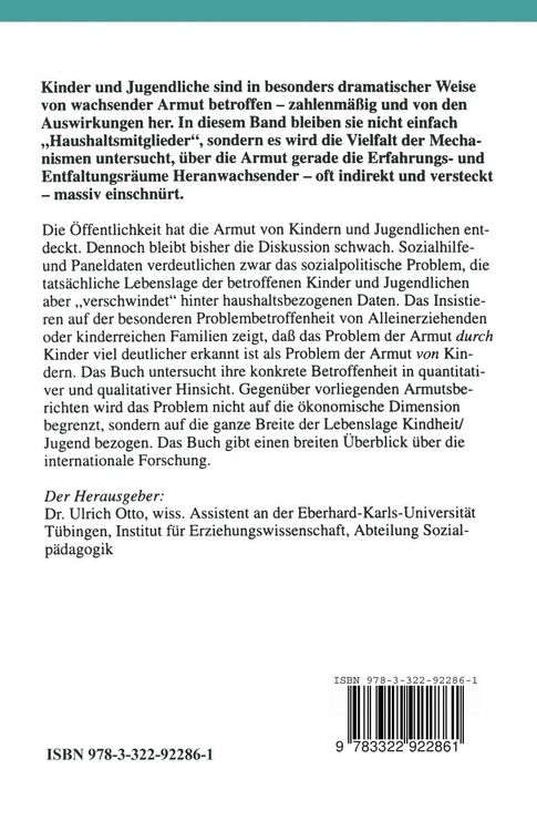 Produktbild: Aufwachsen in Armut