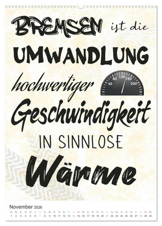 Produktbild: Coole Biker-Spr&uuml;che (hochwertiger Premium Wandkalender 2026 DIN A2 hoch), Kunstdruck in Hochglanz