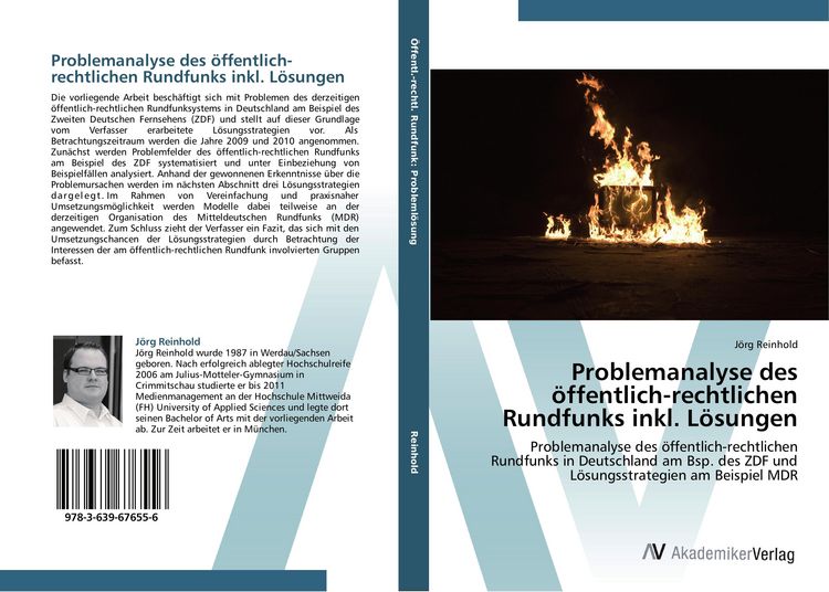 Produktbild: Problemanalyse des &ouml;ffentlich-rechtlichen Rundfunks inkl. L&ouml;sungen