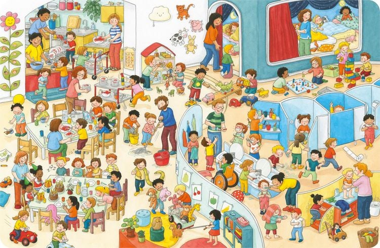 Produktbild: Mein gro&szlig;es Kindergarten-Wimmelbuch