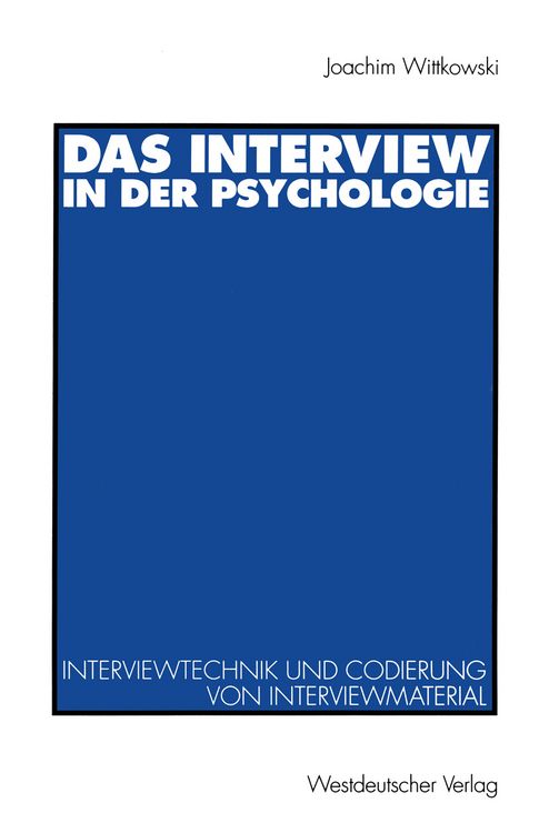 Produktbild: Das Interview in der Psychologie