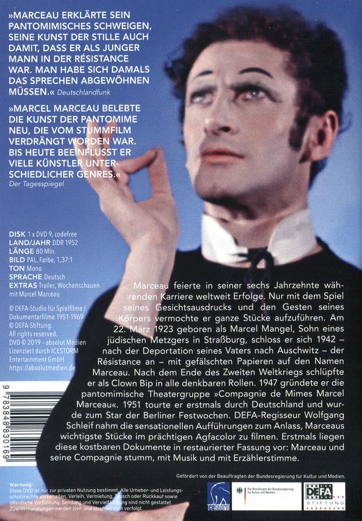 Produktbild: MARCEL MARCEAU - Die Kunst der Pantomime