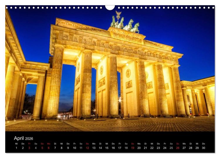 Produktbild: Colors of Berlin 2026 (Wandkalender 2026 DIN A3 quer), CALVENDO Monatskalender