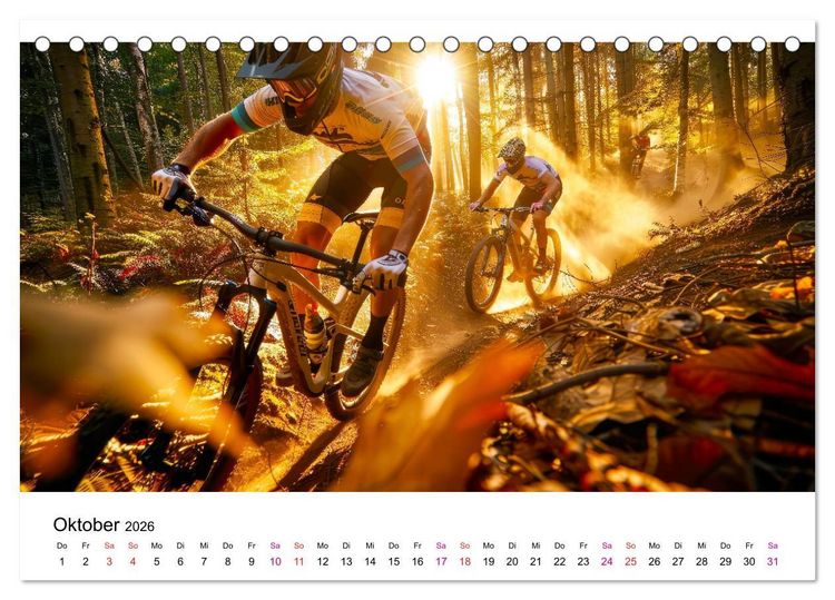 Produktbild: Mountainbike Erlebnisse (Tischkalender 2026 DIN A5 quer), CALVENDO Monatskalender