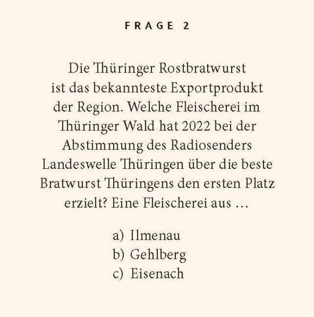 Produktbild: Th&uuml;ringer Wald-Quiz