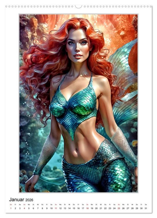 Produktbild: Fantasy-Frauenfiguren (Wandkalender 2026 DIN A2 hoch), CALVENDO Monatskalender