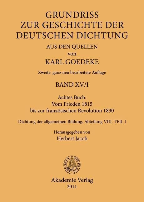Produktbild: Achtes Buch: Vom Frieden 1815 bis zur franz&ouml;sischen Revolution 1830