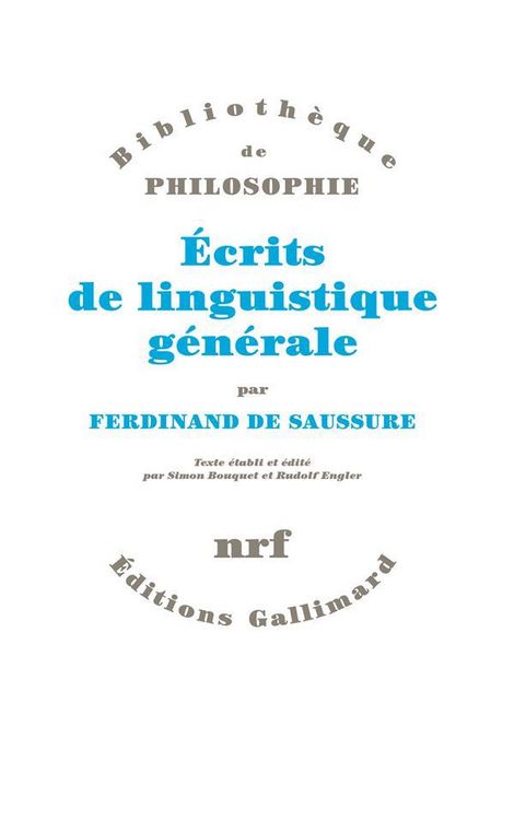 Produktbild: Ecrits de linguistique g&eacute;n&eacute;rale
