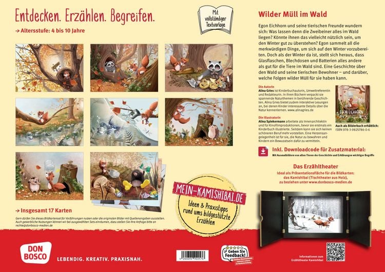 Produktbild: Egon Eichhorn und der wilde M&uuml;ll im Wald. Kamishibai Bildkartenset