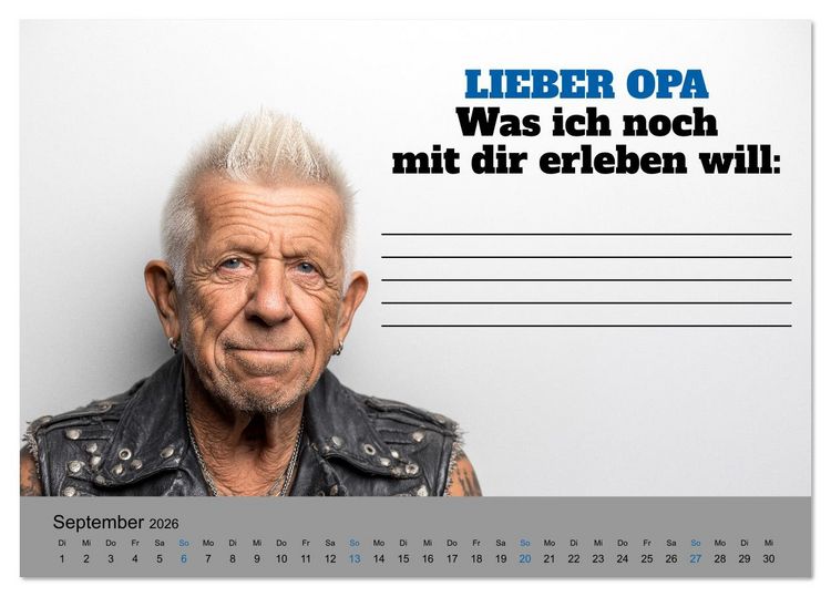 Produktbild: Kalender f&uuml;r Opa - Was ich dir sagen will (Tischkalender 2026 DIN A5 quer), CALVENDO Monatskalender