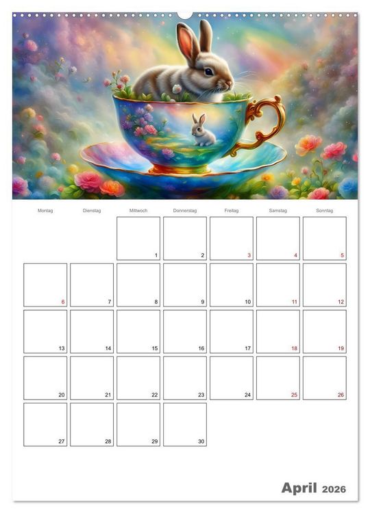 Produktbild: Tierische Kaffee Gesellschaft (hochwertiger Premium Wandkalender 2026 DIN A2 hoch), Kunstdruck in Hochglanz