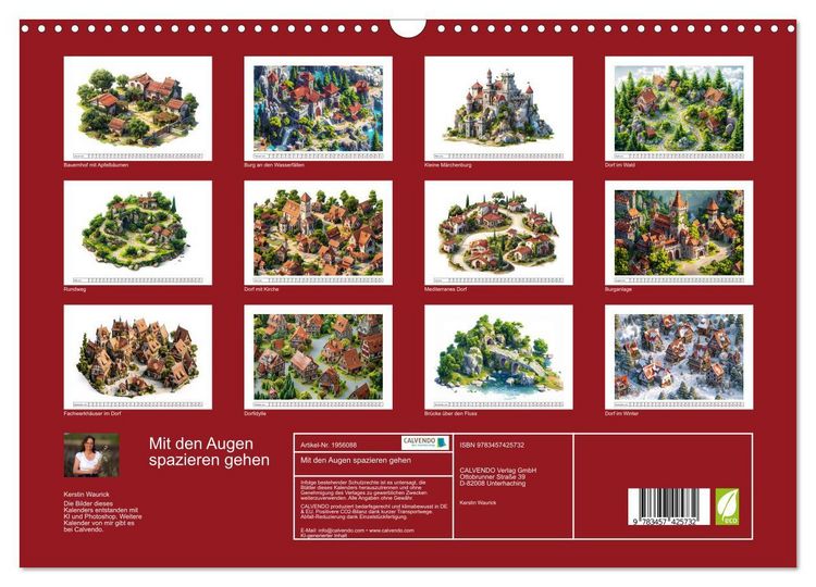 Produktbild: Mit den Augen spazieren gehen (Wandkalender 2026 DIN A3 quer), CALVENDO Monatskalender