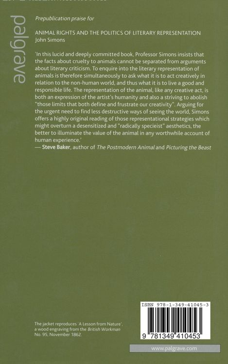 Produktbild: Animals, Literature and the Politics of Representation