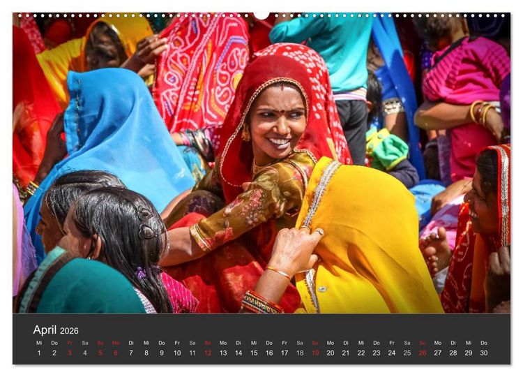 Produktbild: Indien 2026 Tempel, Tiger und Pal&auml;ste (Wandkalender 2026 DIN A2 quer), CALVENDO Monatskalender