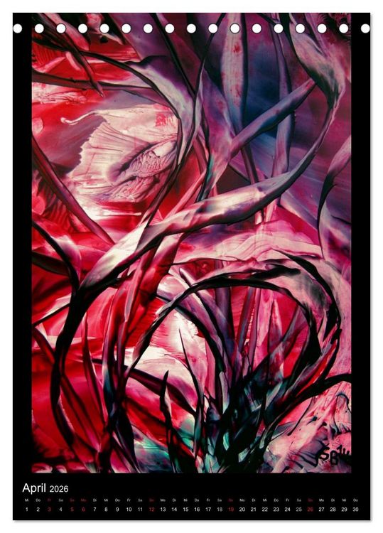 Produktbild: Wachs-Mal-ART encaustic (Tischkalender 2026 DIN A5 hoch), CALVENDO Monatskalender