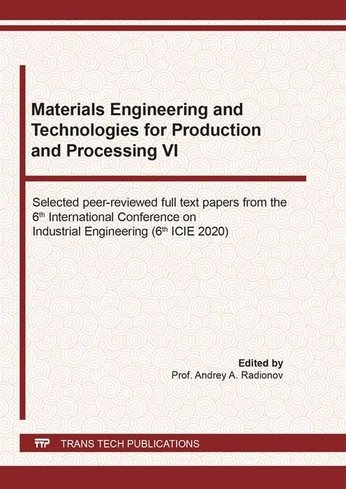 Produktbild: Materials Engineering and Technologies for Production and Processing VI