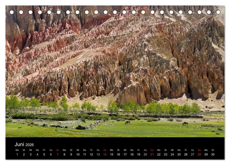 Produktbild: MUSTANG - das verborgene K&ouml;nigreich im Himalaya (Tischkalender 2026 DIN A5 quer), CALVENDO Monatskalender
