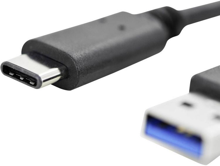 Produktbild: Digitus USB-Kabel USB 3.2 Gen1 USB-A Stecker, USB-C&reg; Stecker 1.00 m Schwarz Rund, beidseitig verwendbarer Stecker, doppelt geschirmt AK-300136-010-S