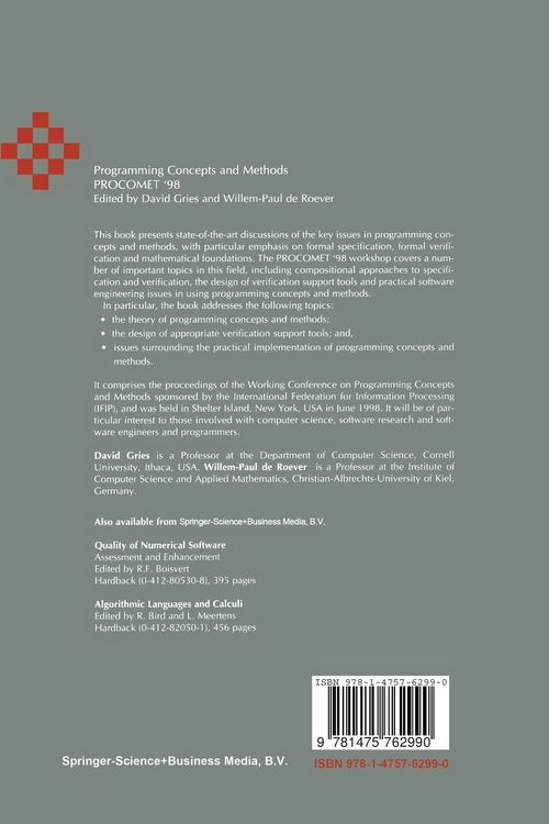 Produktbild: Programming Concepts and Methods PROCOMET &rsquo;98