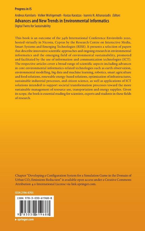 Produktbild: Advances and New Trends in Environmental Informatics