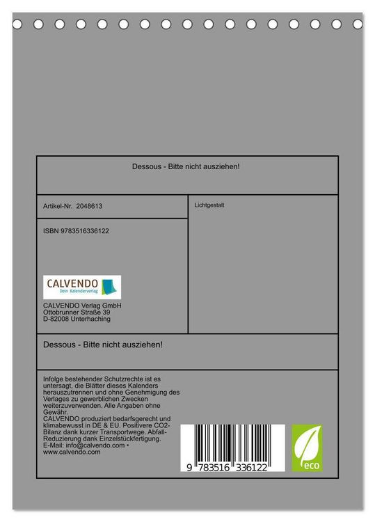 Produktbild: Dessous - Bitte nicht ausziehen! (Tischkalender 2026 DIN A5 hoch), CALVENDO Monatskalender