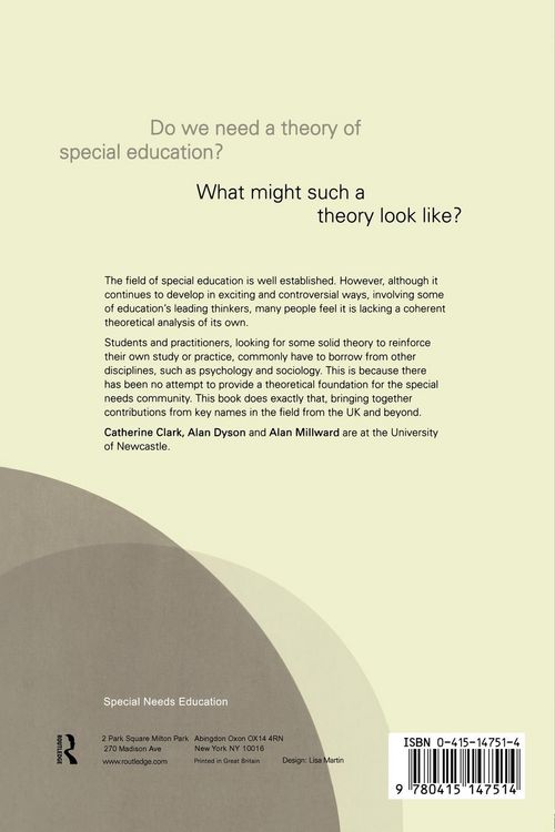Produktbild: Theorising Special Education