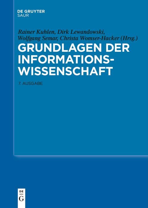 Produktbild: Grundlagen der Informationswissenschaft