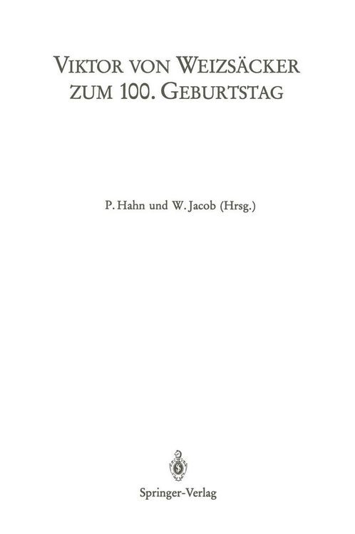 Produktbild: Viktor von Weizs&auml;cker zum 100. Geburtstag