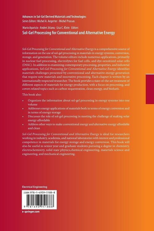 Produktbild: Sol-Gel Processing for Conventional and Alternative Energy