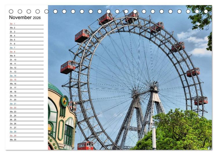 Produktbild: Wien - &Ouml;sterreichs charmante Hauptstadt (Tischkalender 2026 DIN A5 quer), CALVENDO Monatskalender