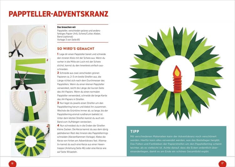 Produktbild: Weihnachtsbasteln mit Papier