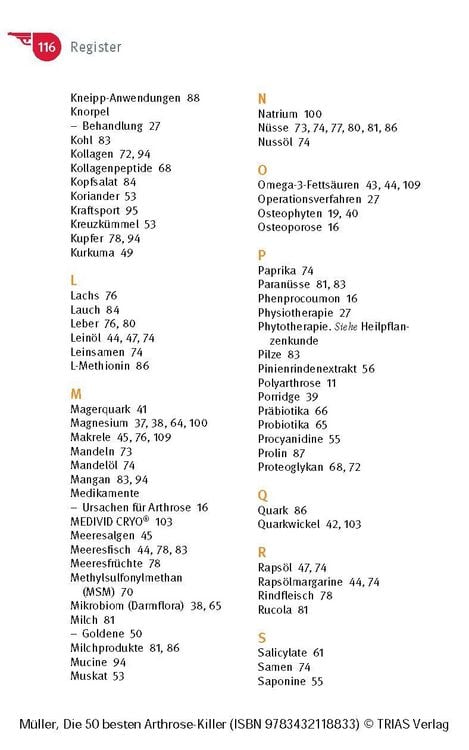 Produktbild: Die 50 besten Arthrose-Killer